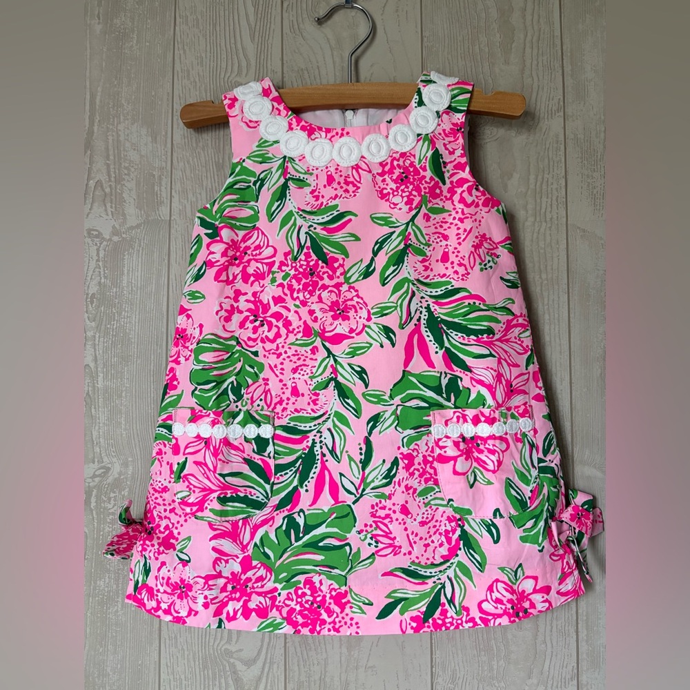 Lilly Pulitzer Girls shift dress Koala La La Conch Shell Pink